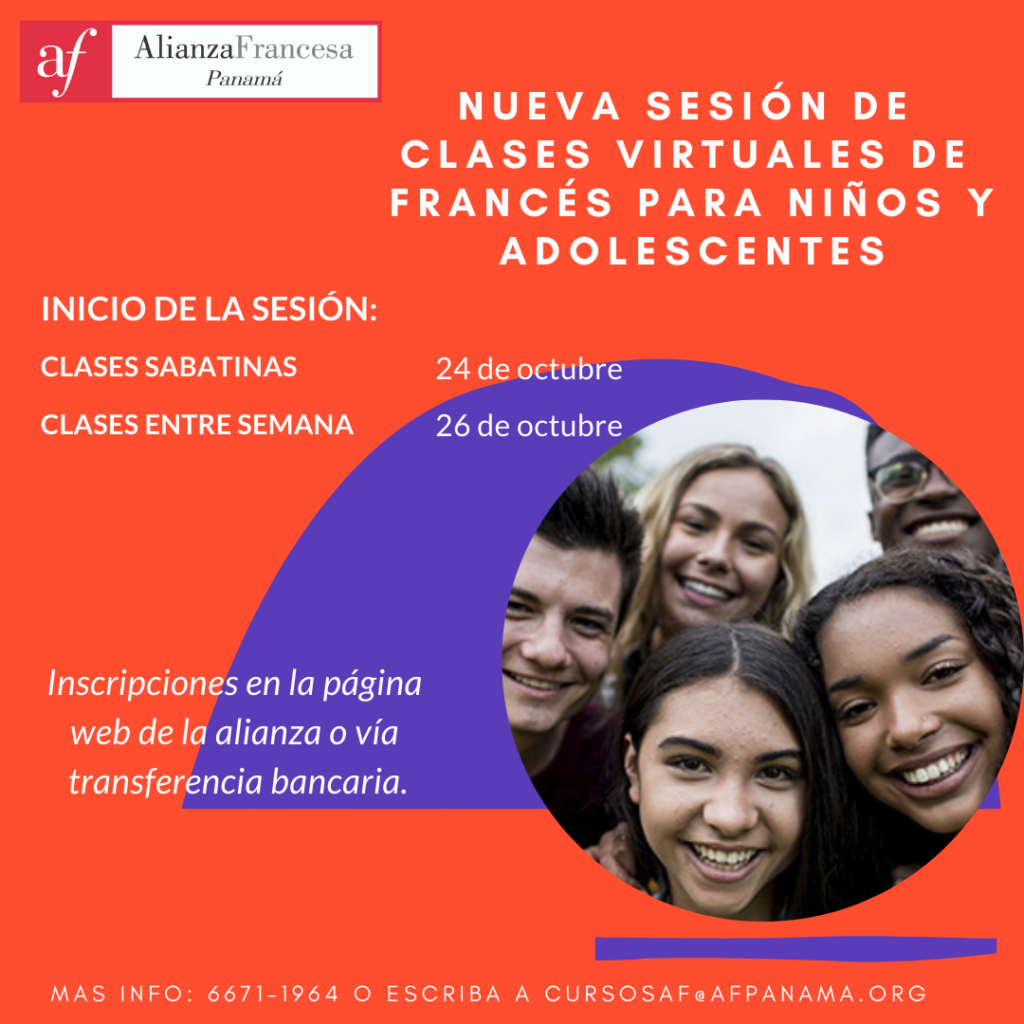 ¡Nueva sesión de clases virtuales de francés para Niños y Adolescentes!